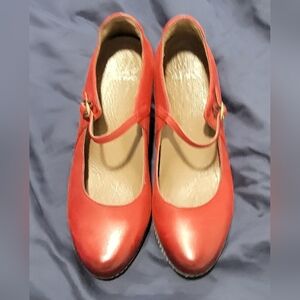 Dansko Red Mary Jane Wedges